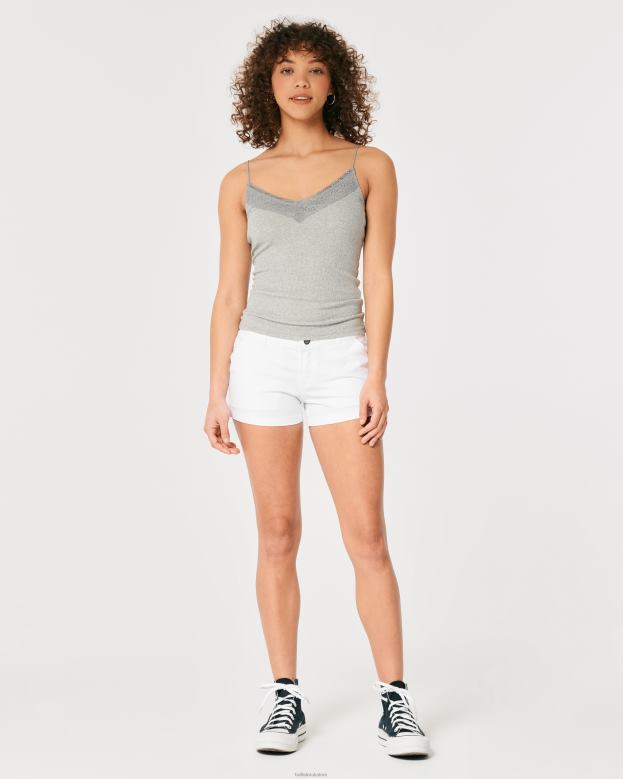 Bottoms Hollister Women Low-Rise Twill Chino Shorts 3\\ 48820481 White